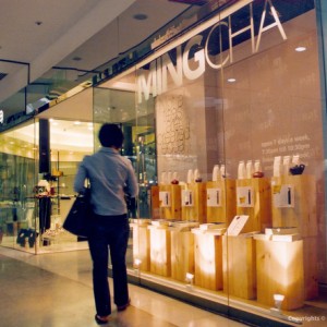 MingCha window display at Pacific Place, Hong Kong