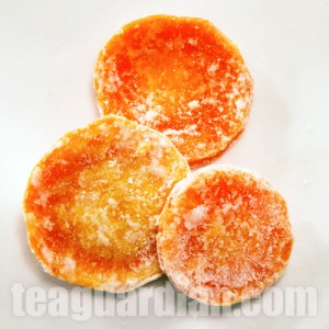 Candied fruit for Chinese New Year tea: carrot