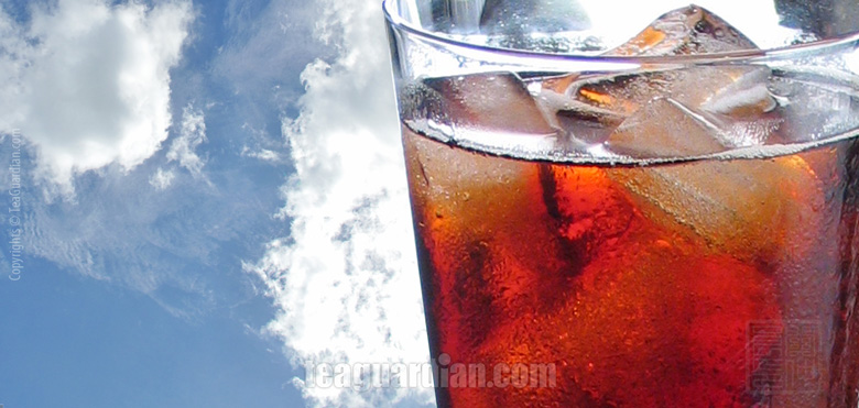 A large glass of iced tea? Second thoughts