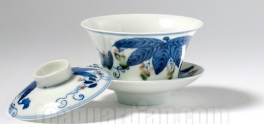 Hand-thrown blue china gaiwan