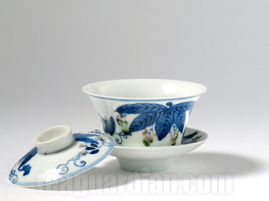 Hand-thrown blue china gaiwan