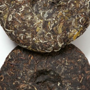 Tea discuses made with Fuding White Peony