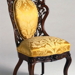 A museum quality chair by Henry Belter