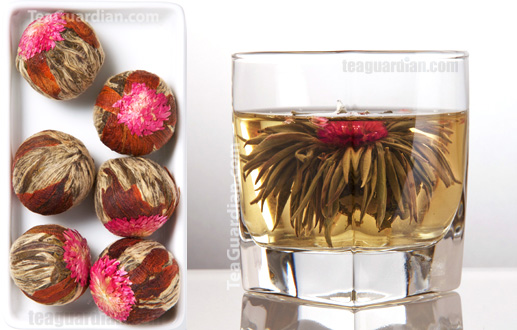 Infusion and the tealeaves of a crafted tea: Longzhu Qianrihong