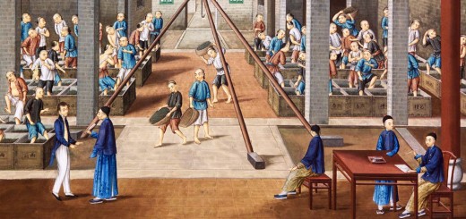 An English trader in a tea hong in Guangzhou, 1820