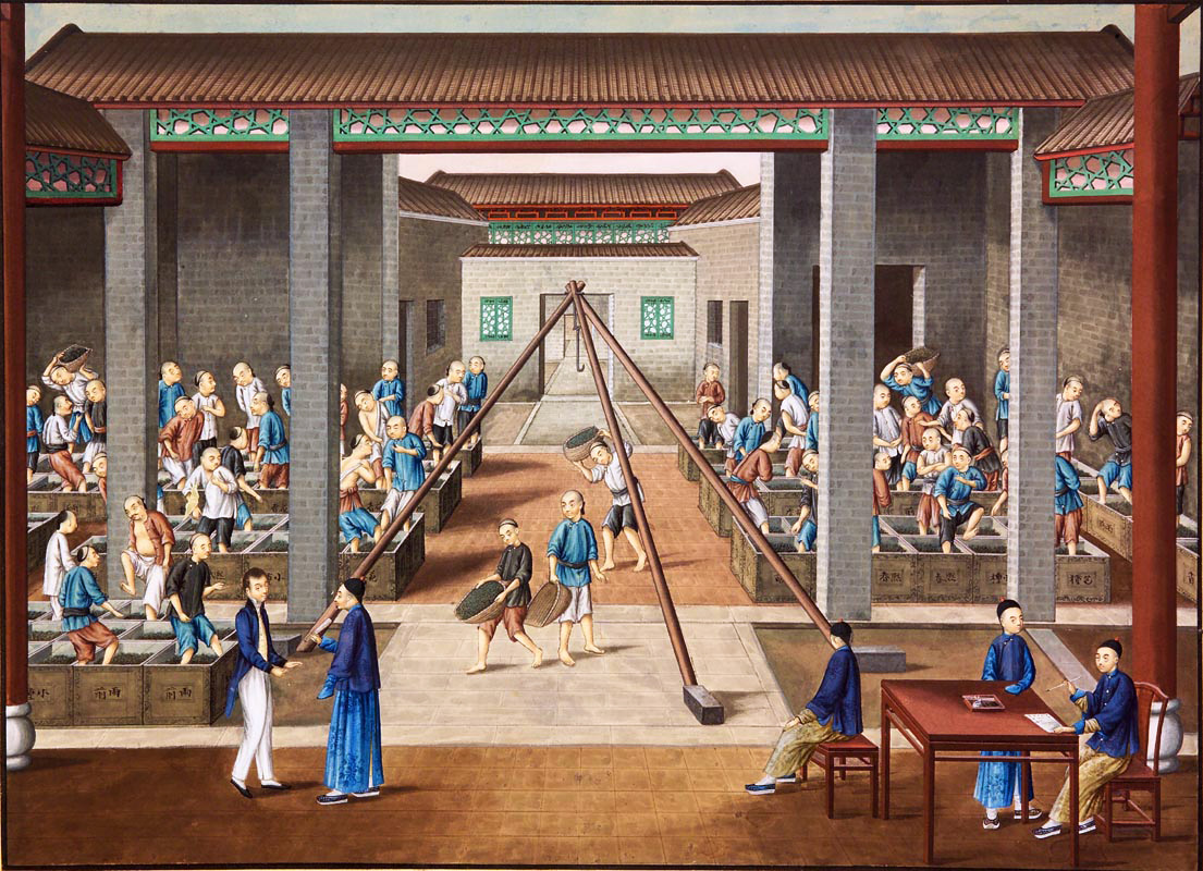 An English trader in a tea hong in Guangzhou, 1820