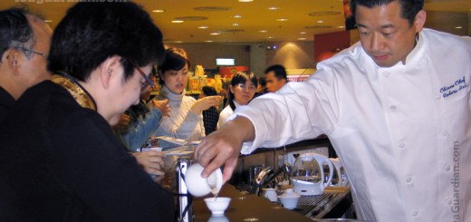 Japanese chef passing tea qualification test in Hong Kong