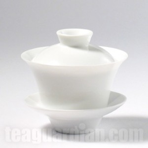 A very fine mould cast porcelain gaiwan