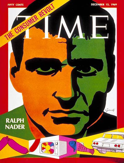 Time Magazine cover: Dec 12, 1969 of Ralph Nader