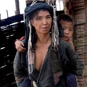 Akha woman and child, Phongsaly, Laos