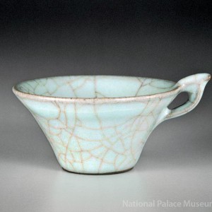 Cup with Elf Shape Ear in Celadon Glaze