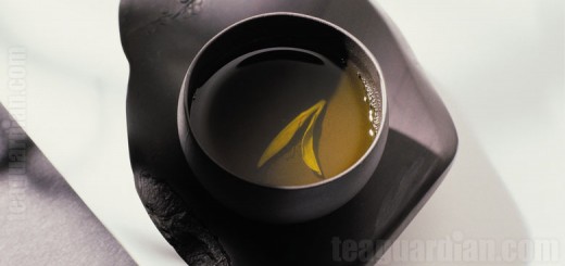 A leaf bud in a Yixing teacup